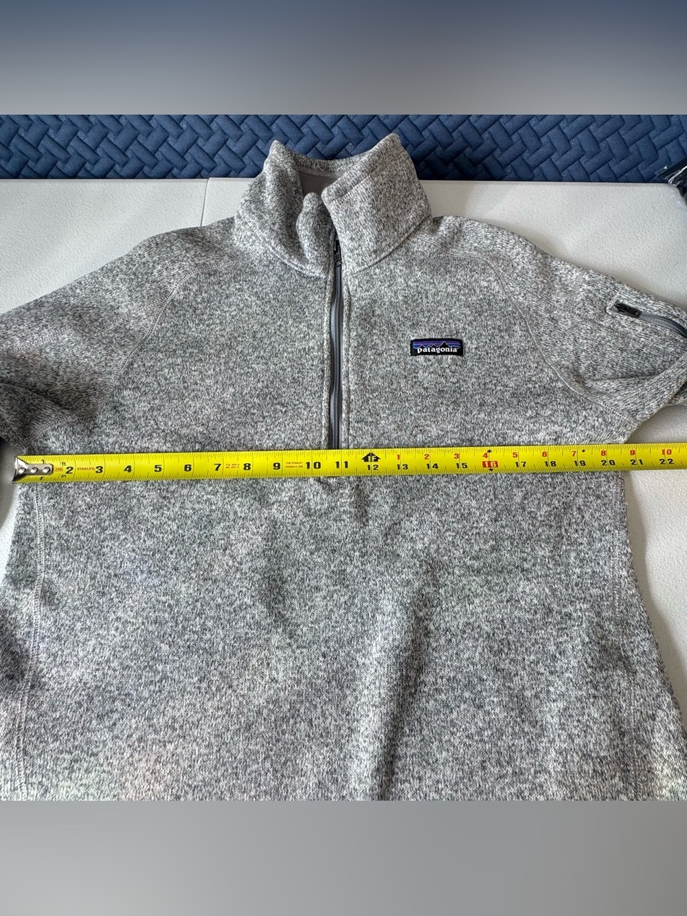 Patagonia Better Sweater 1/4 Zip Fleece Pullover Grey Heather Size L - Picture 9 of 13